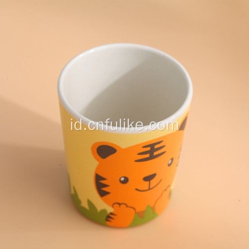 5 Piece Set Peralatan Makan Harimau Bambu